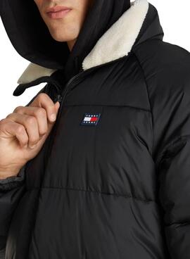 Parka acolchada Tommy Jeans Vail negro para hombre