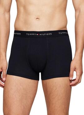 Pack 3 calzoncillos Trunk Tommy Hilfiger negro para hombre