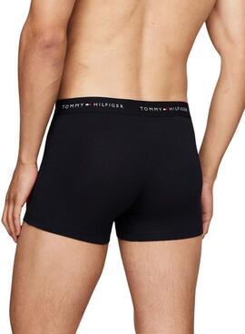 Pack 3 calzoncillos Trunk Tommy Hilfiger negro para hombre