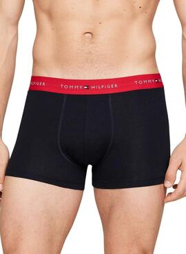 Pack 3 calzoncillos Trunk Tommy Hilfiger essential negro para hombre