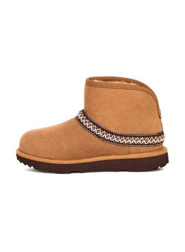 Botas UGG Mini Crescent marrón para niña y niño