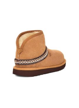 Botas UGG Mini Crescent marrón para niña y niño