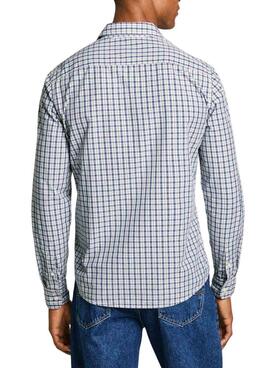 Camisa Pepe Jeans Mauro azul y blanco para hombre