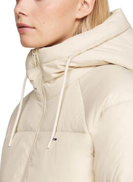 Cazadora acolchada Tommy Jeans Vail beige para mujer