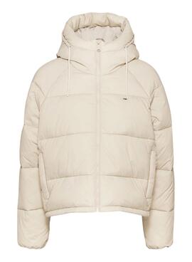 Cazadora acolchada Tommy Jeans Vail beige para mujer