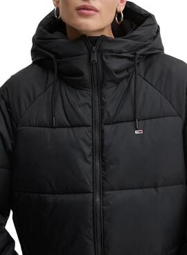 Puffer Tommy Jeans negra para mujer