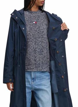 Parka Tommy Jeans 2 en 1 Technical azul para mujer