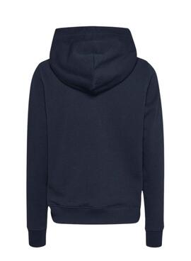 Sudadera Tommy Jeans Essential logo con capucha marino para mujer