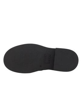 Mocasines Tommy Jeans Hardware piel negro para mujer