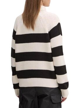 Jersey de punto Tommy Jeans cuello vuelto rayas para mujer