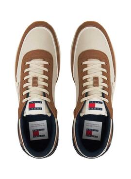 Zapatillas Tommy Jeans Technical Runner camel para hombre