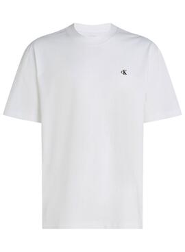 Camiseta Calvin Klein Jeans Stamp back blanco para mujer