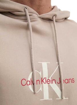 Sudadera Calvin Klein Jeans Distressed beige para hombre