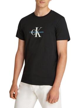 Camiseta Calvin Klein Jeans Distressed negro para hombre