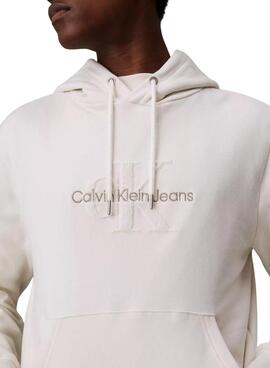 Sudadera Calvin Klein Jeans Chenille beige para hombre