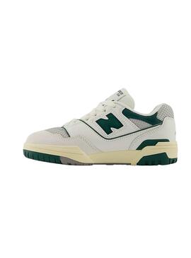 Zapatillas New Balance B550 verde y blanco