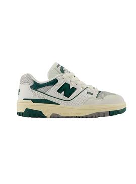 Zapatillas New Balance B550 verde y blanco