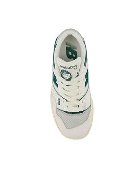 Zapatillas New Balance B550 verde y blanco