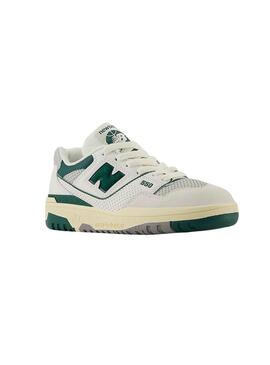 Zapatillas New Balance B550 verde y blanco