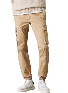 Pantalón Calvin Klein Jeans Cargo beige para hombre