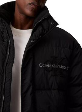 Cazadora acolchada Calvin Klein Jeans Chenille negro para hombre