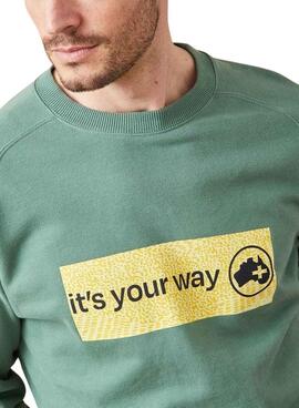 Sudadera Altonadock Its Your Way verde para hombre