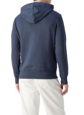 Sudadera con capucha Calvin Klein Jeans Badge azul para hombre