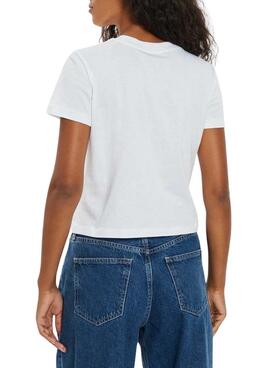 Camiseta Calvin Klein Jeans Baby tee blanco para mujer