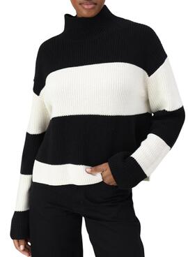 Jersey Calvin Klein Jeans Chunky negro y blanco para mujer