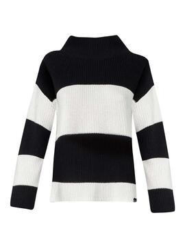 Jersey Calvin Klein Jeans Chunky negro y blanco para mujer