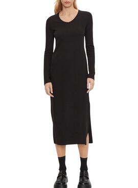 Vestido Calvin Klein Jeans Textured negro para mujer