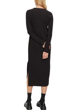 Vestido Calvin Klein Jeans Textured negro para mujer