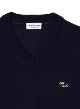 Jersey Lacoste Pico azul marino para hombre