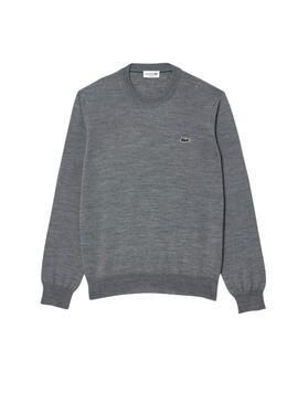 Jersey Lacoste básico gris para hombre