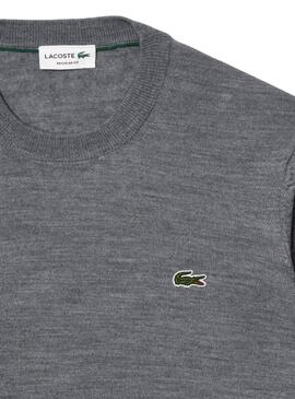 Jersey Lacoste básico gris para hombre