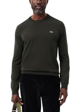 Jersey Lacoste básico verde para hombre