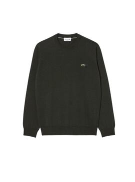 Jersey Lacoste básico verde para hombre