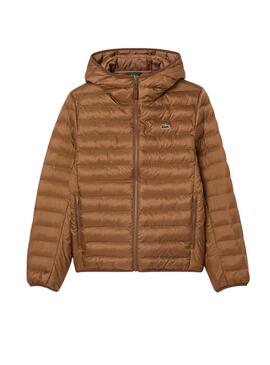 Cazadora Lacoste acolchada camel para hombre