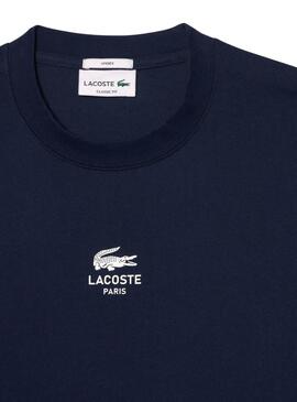 Camiseta Lacoste Paris azul marino para mujer y hombre