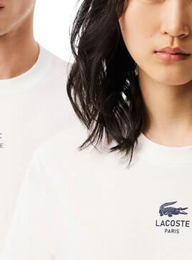 Camiseta Lacoste Paris beige para mujer y hombre