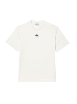 Camiseta Lacoste Paris beige para mujer y hombre