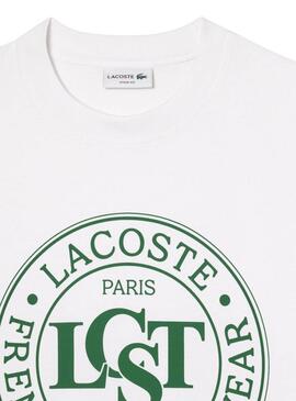 Camiseta Lacoste LCST blanco y verde para hombre