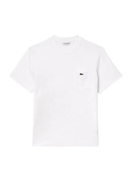 Camiseta Lacoste Pocket blanco para hombre