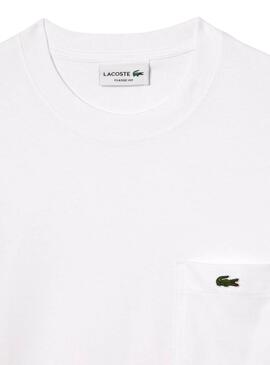 Camiseta Lacoste Pocket blanco para hombre