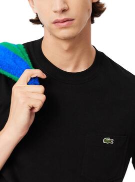 Camiseta Lacoste Pocket negro para hombre