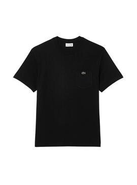 Camiseta Lacoste Pocket negro para hombre