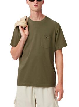 Camiseta Lacoste Pocket verde para hombre