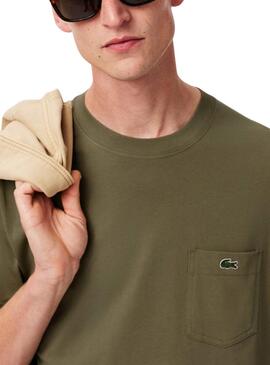 Camiseta Lacoste Pocket verde para hombre