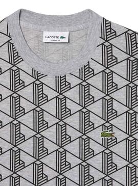 Camiseta Lacoste Monográfica gris para hombre