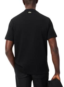 Camiseta Lacoste College negro para hombre